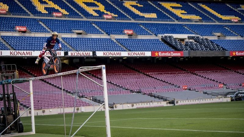 Toni Bou en el Camp Nou