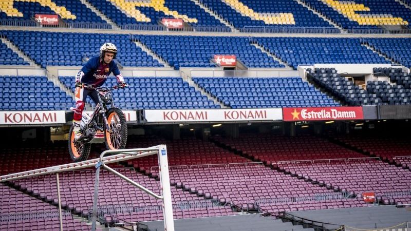 Toni Bou en el Camp Nou