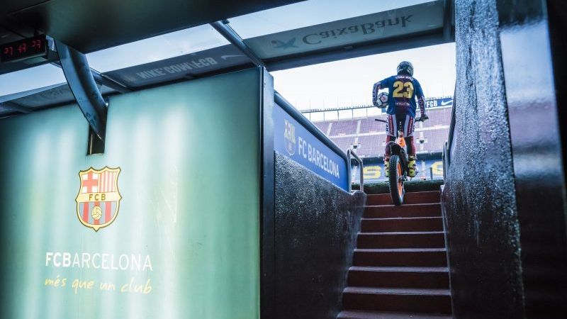 Toni Bou en el Camp Nou