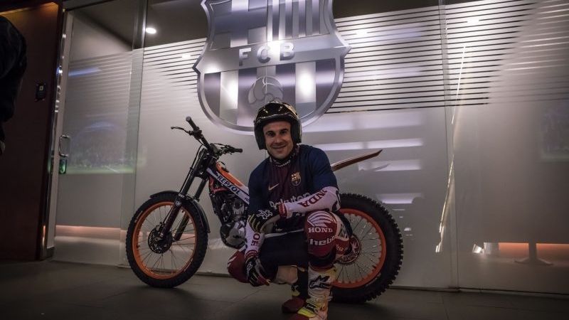 Toni Bou en el Camp Nou