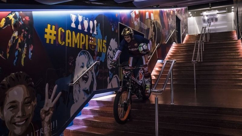 Toni Bou en el Camp Nou