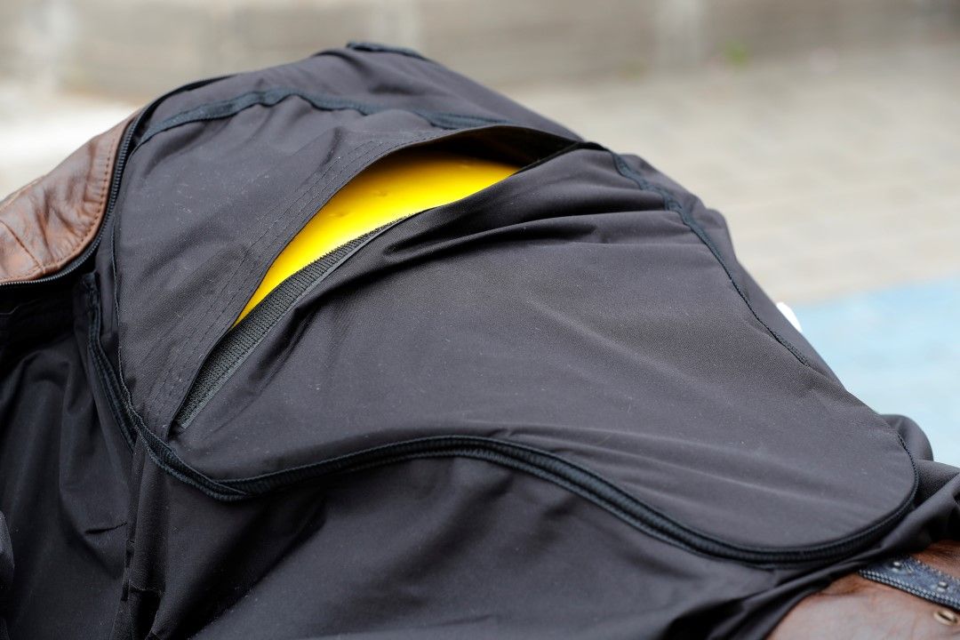 Chaqueta de cuero Overlap Donatella, Producto Probado