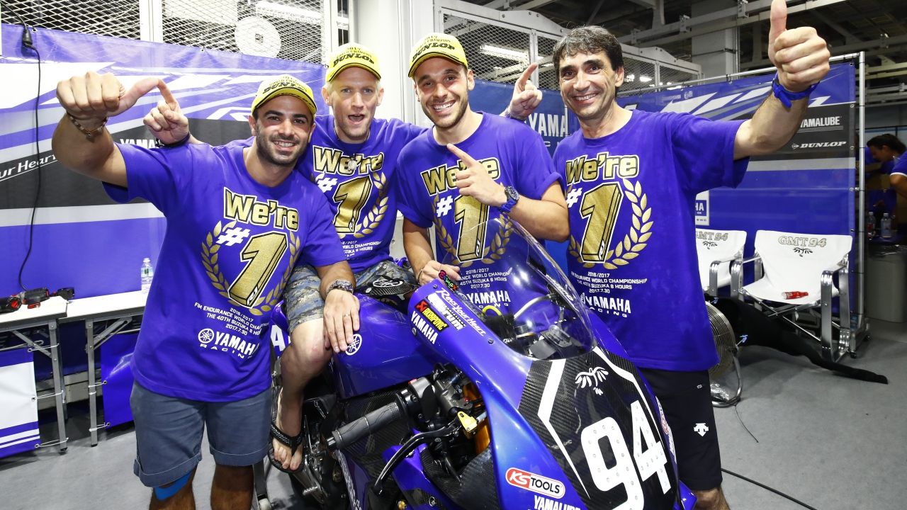 El GMT94 Yamaha festeja su título mundial el año pasado en Suzuka (Foto: Yamaha Japón)