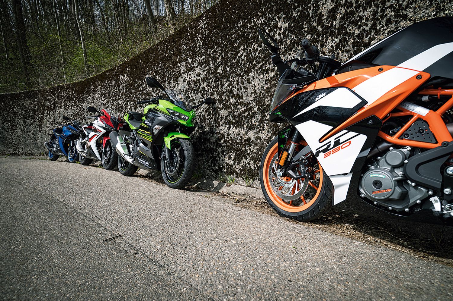 Comparativa Deportivas A2: Honda CBR500R vs Kawasaki Ninja 400 vs KTM RC 390 vs Yamaha YZF-R3