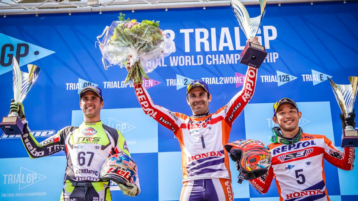 Victoria de Bou y podio de Fujinami en el TrialGP de Bélgica