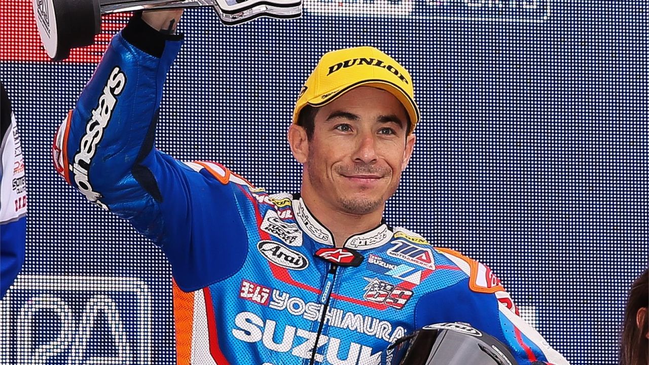 Roger Hayden en el podio de MotoAmerica (Foto: Suzuki)