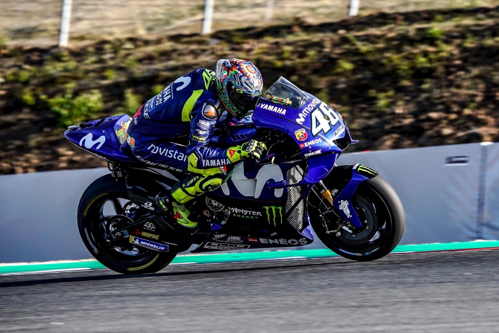 Valentino Rossi rodó en la jornada de tests de Brno con un nuevos alerones.