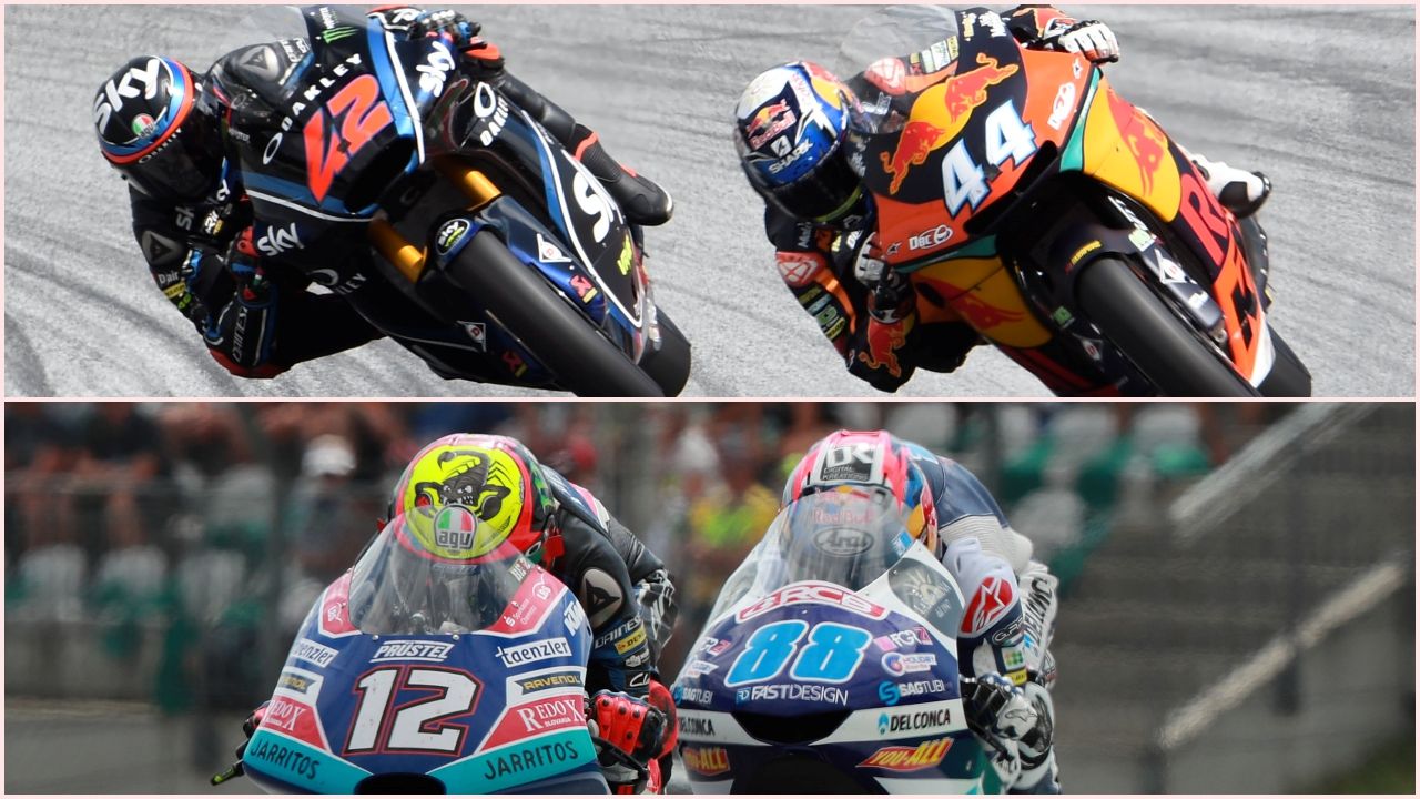 Pecco Bagnaia vs Miguel Oliveira y Marco Bezzecchi vs Jorge Martín (Foto: Gold & Goose)