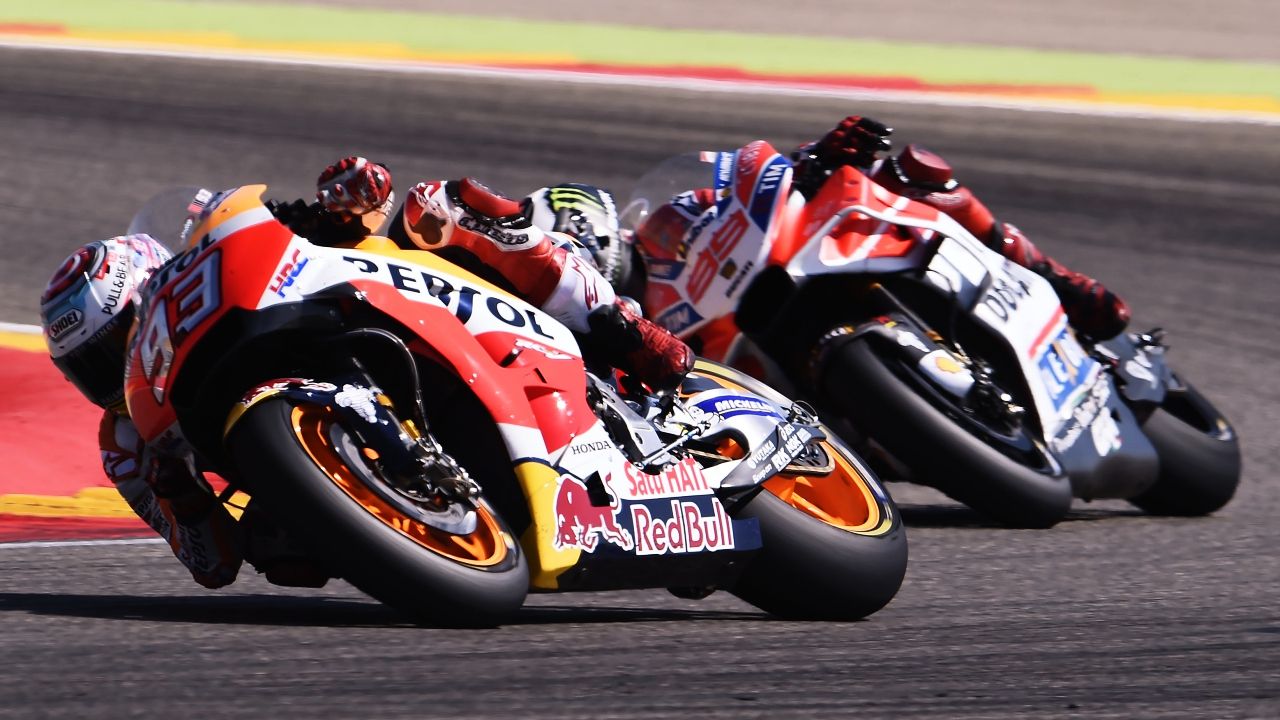 Marc Márquez y Jorge Lorenzo ya se vieron las caras el año pasado en Motorland (Foto: Gold & Goose)