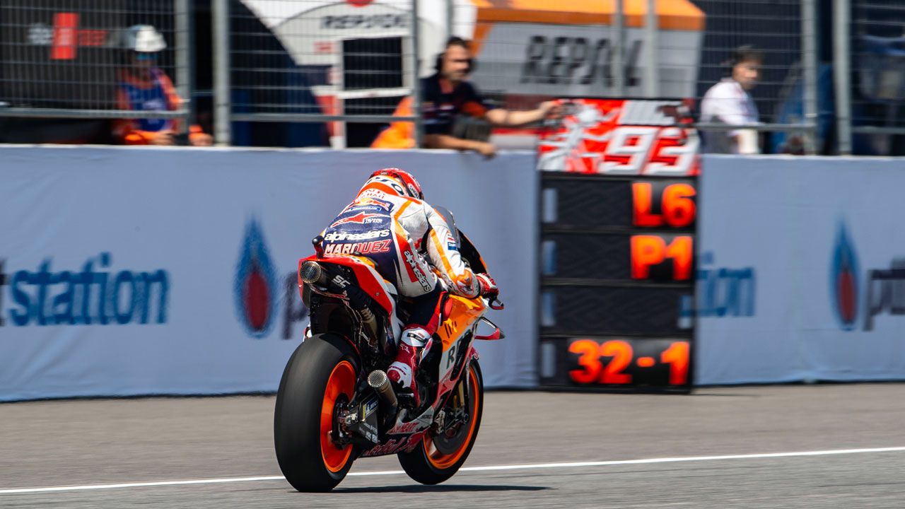 Marc Márquez. “La caída de Lorenzo es extraña porque con estas motos difícil caer así”