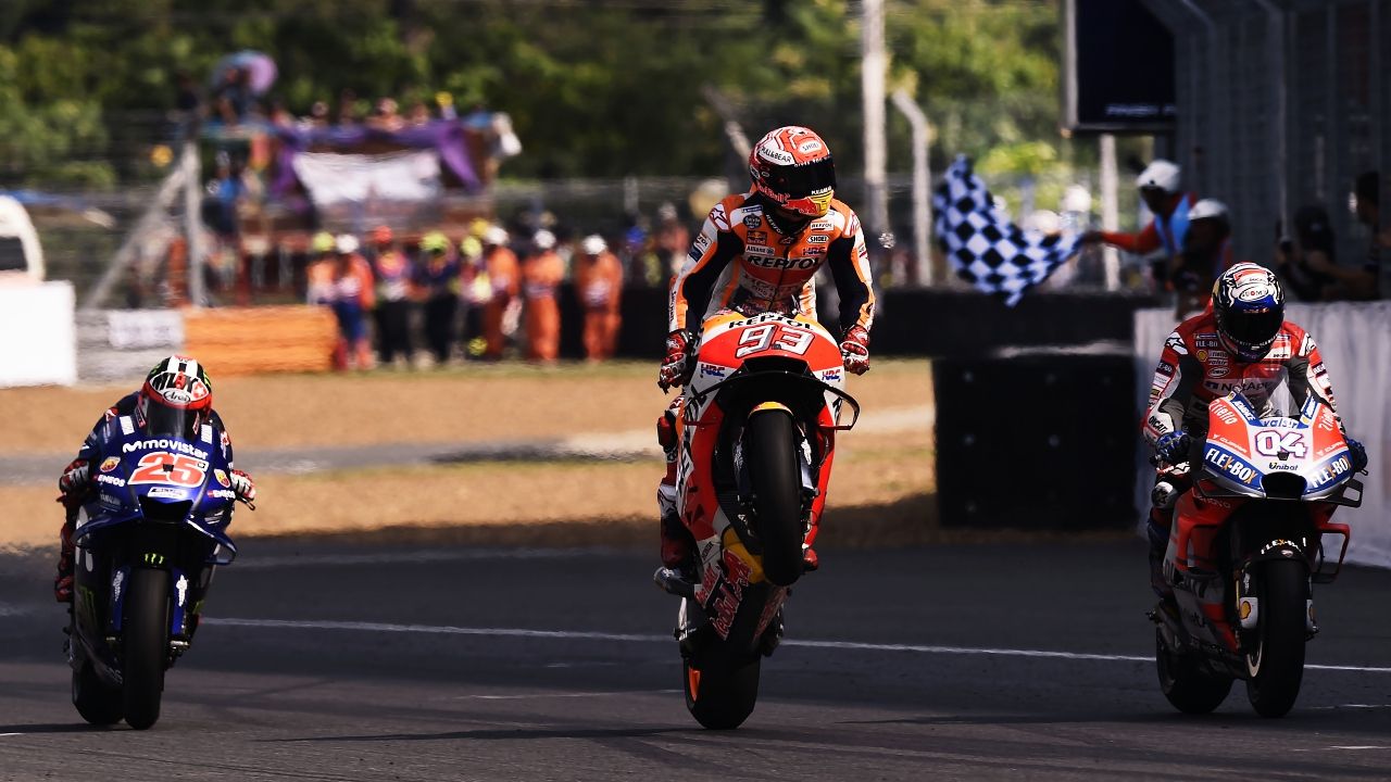 Marc Márquez vs Andrea Dovizioso en el GP de Tailandia