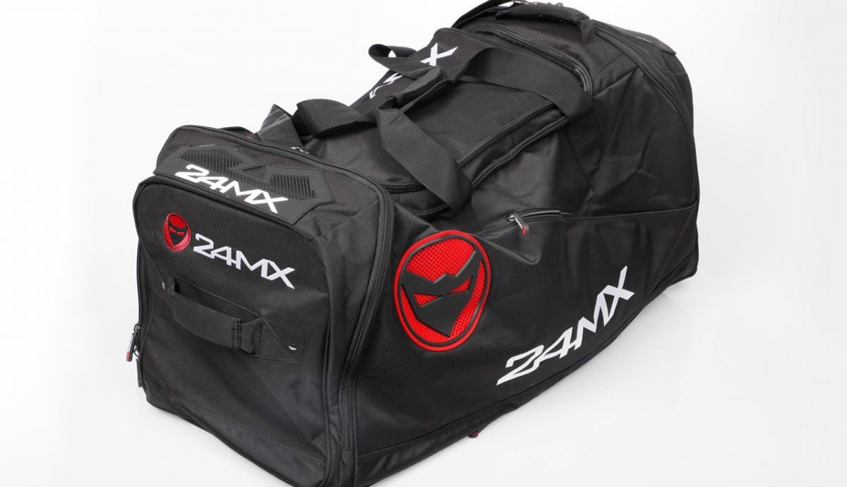 Bolsa de lona de 24 con ruedas rodantes para equipaje de mano, Negro