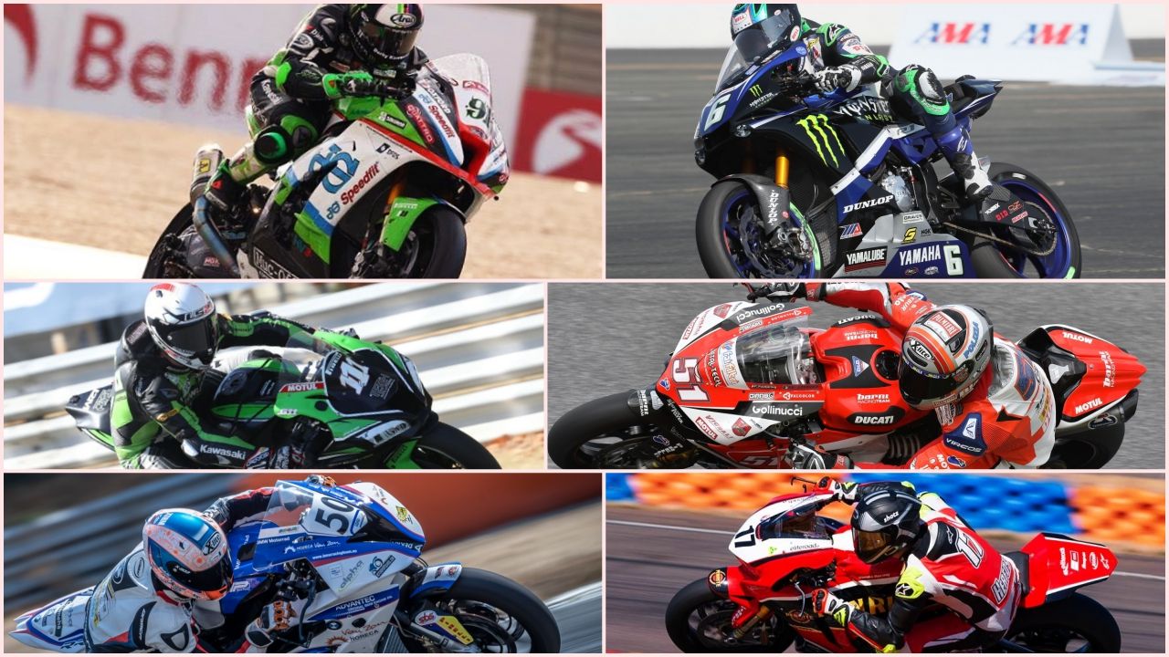 Leon Haslam, Cameron Beaubier, Jeremy Guarnoni, Michele Pirro, Ilya Mykchalchyk y Troy Herfoss.