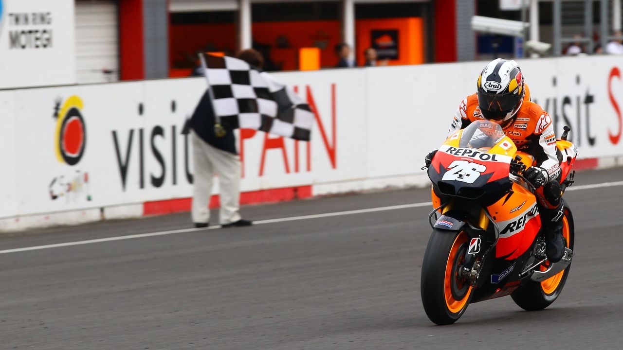 Dani Pedrosa se hizo con el triunfo en la carrera de MotoGP en Motegi 2011 (Foto: Gold & Goose)