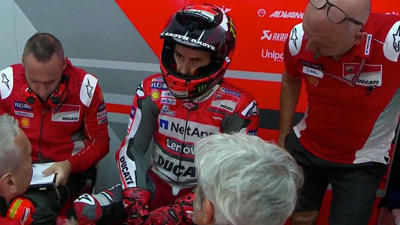 El dolor baja a Jorge Lorenzo de la moto