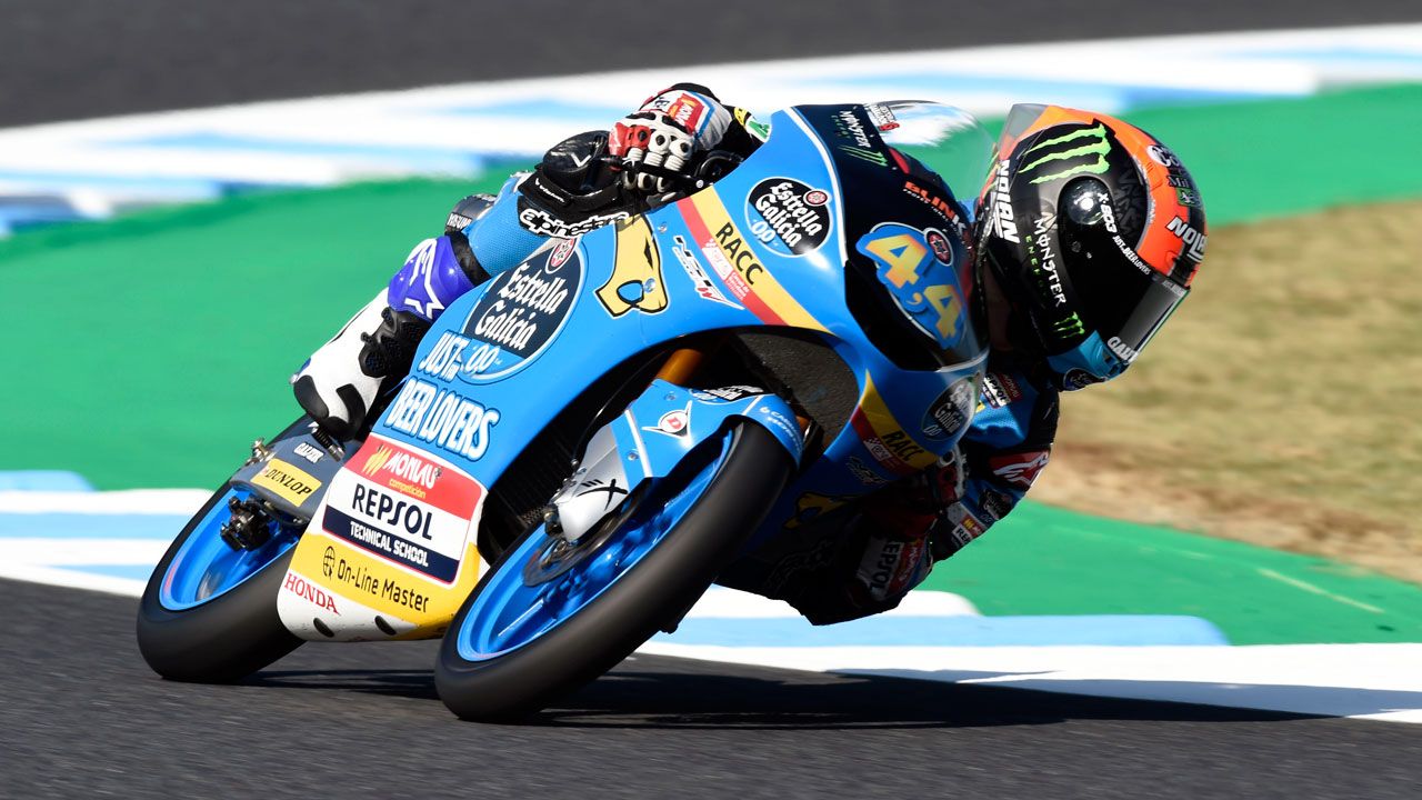 Arón Canet lidera un accidentado viernes de Moto3 para los rivales de Jorge Martín
