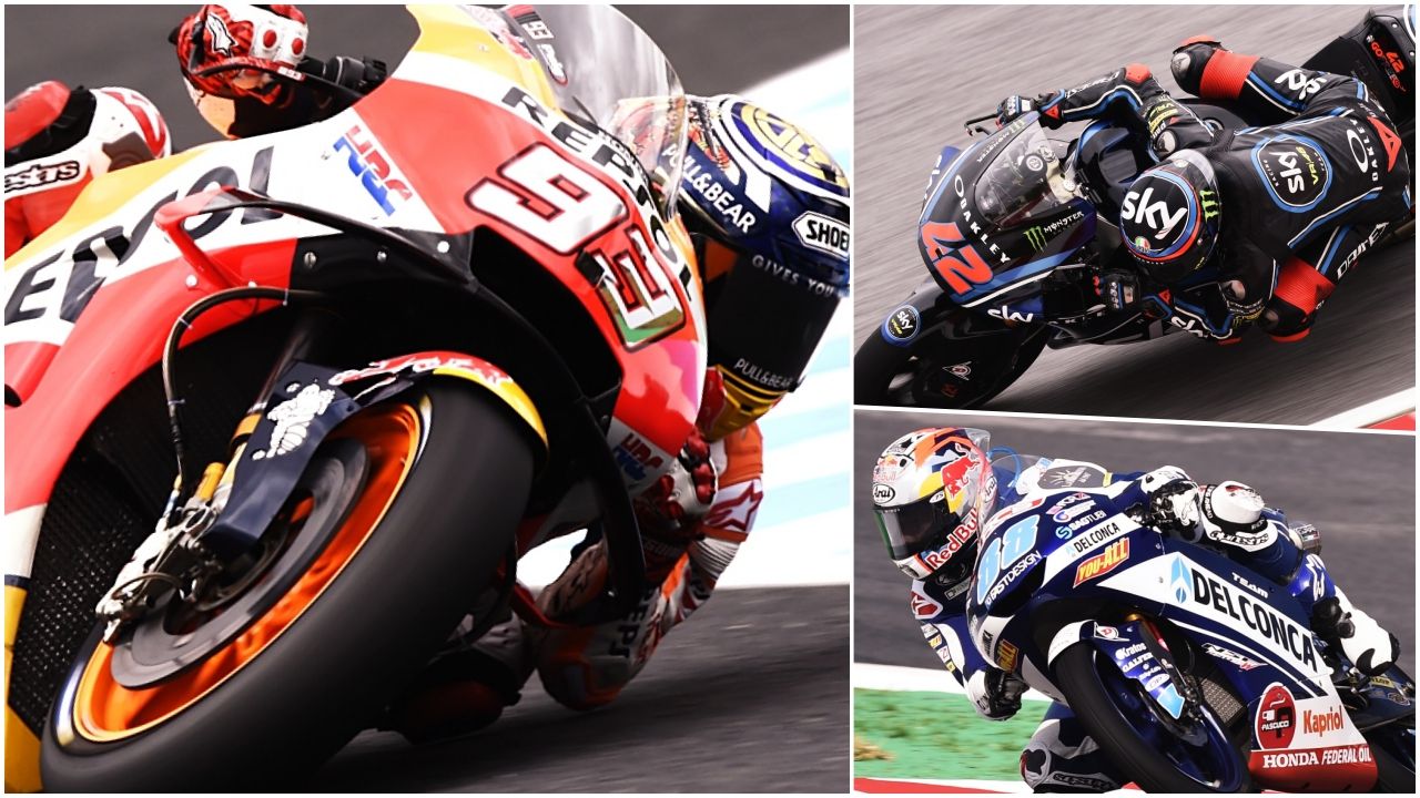 Marc Márquez, Pecco Bagnaia y Jorge Martín son los campeones de 2018 (Fotos: Gold & Goose)
