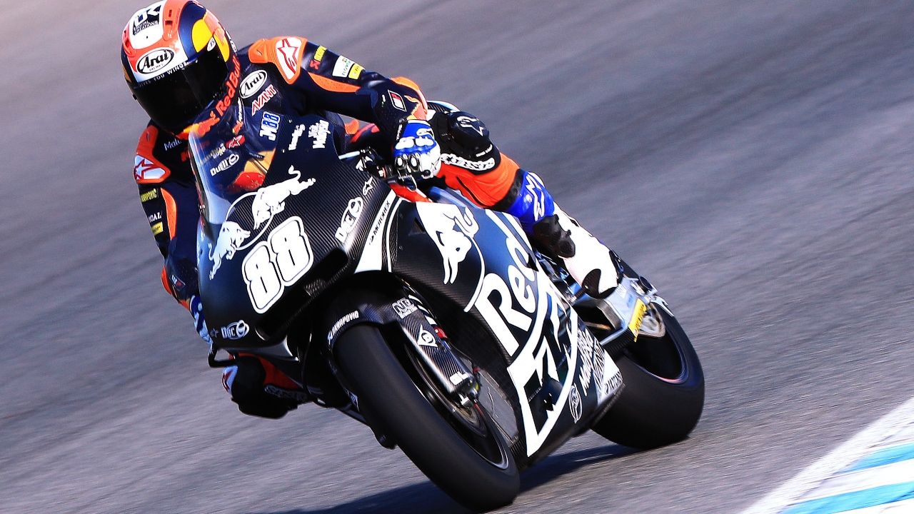 Jorge Martín con la KTM de Moto2 en Jerez (Fotos: Gold & Goose)