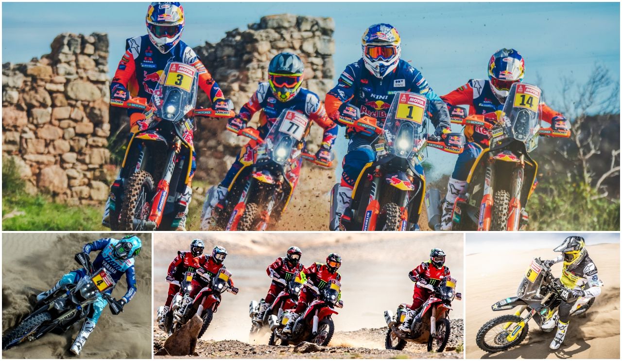 El equipo KTM defenderá su dominio ante el potente equipo Honda y las bazas de Yamaha y Husqvarna (Fotos: KTM / Yamaha / Honda / Husqvarna / MPIB / Hero)