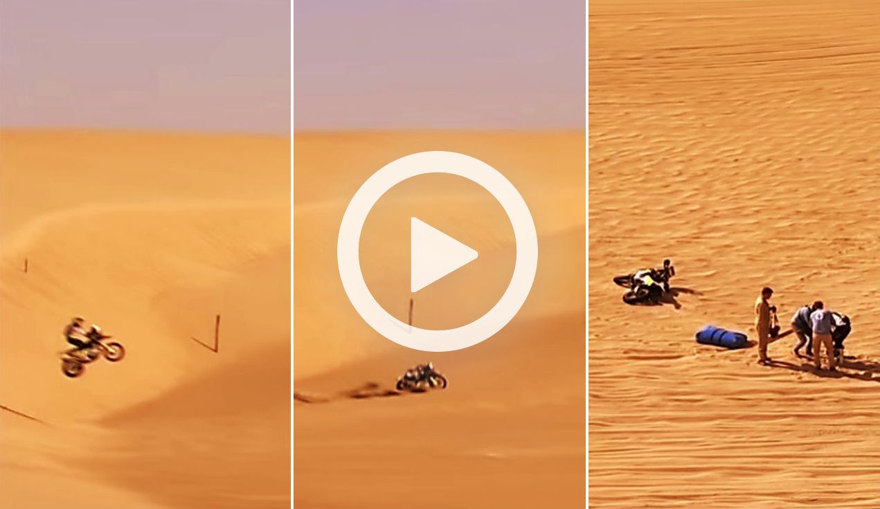 Vídeo: La escalofriante caída de Pablo Quintanilla que le bajó del podio del Dakar 2019