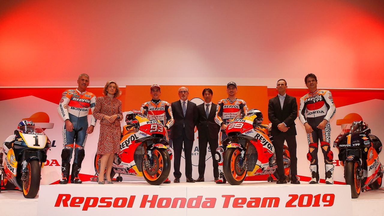 Presentación Repsol Honda MotoGP 2019 con Marc Márquez y Jorge Lorenzo