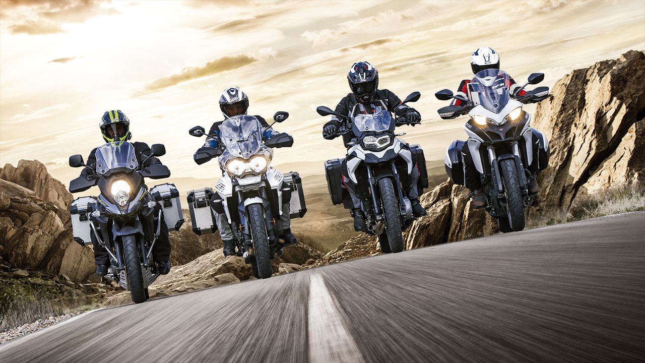 BMW F 750 GS, Ducati Multistrada 950, Suzuki V-Strom 650X, Triumph Tiger 800 XRX 