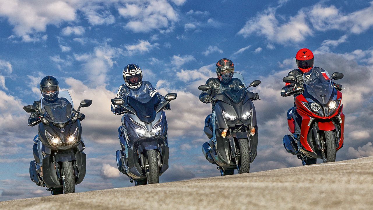 Honda Forza 300 vs Kymco Super Dink 350  vs SYM Cruisym 300i vs Yamaha XMAX 300