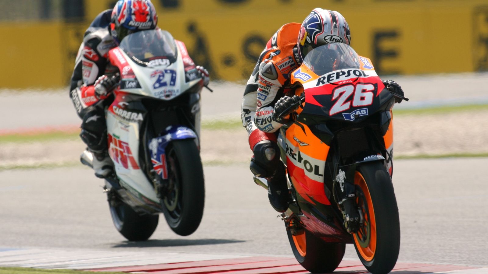 Dani Pedrosa y Casey Stoner en 2006, su primer año en MotoGP (Foto: Repsol).