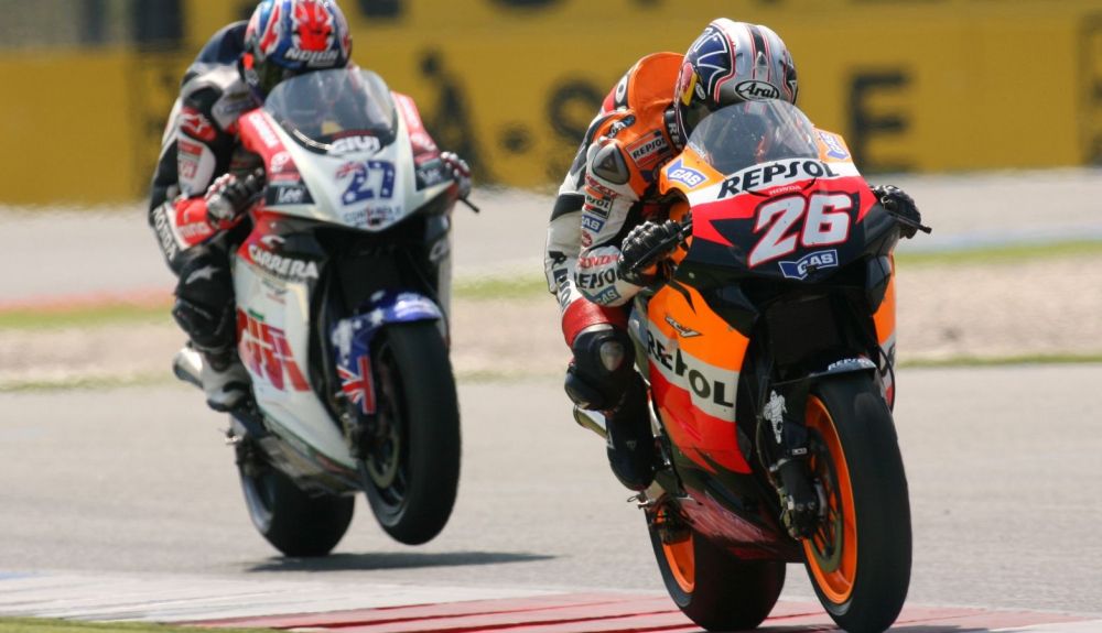 Dani Pedrosa y Casey Stoner en 2006, su primer año en MotoGP (Foto: Repsol). Dani Pedrosa y Casey Stoner en 2006, su primer año en MotoGP (Foto: Repsol).