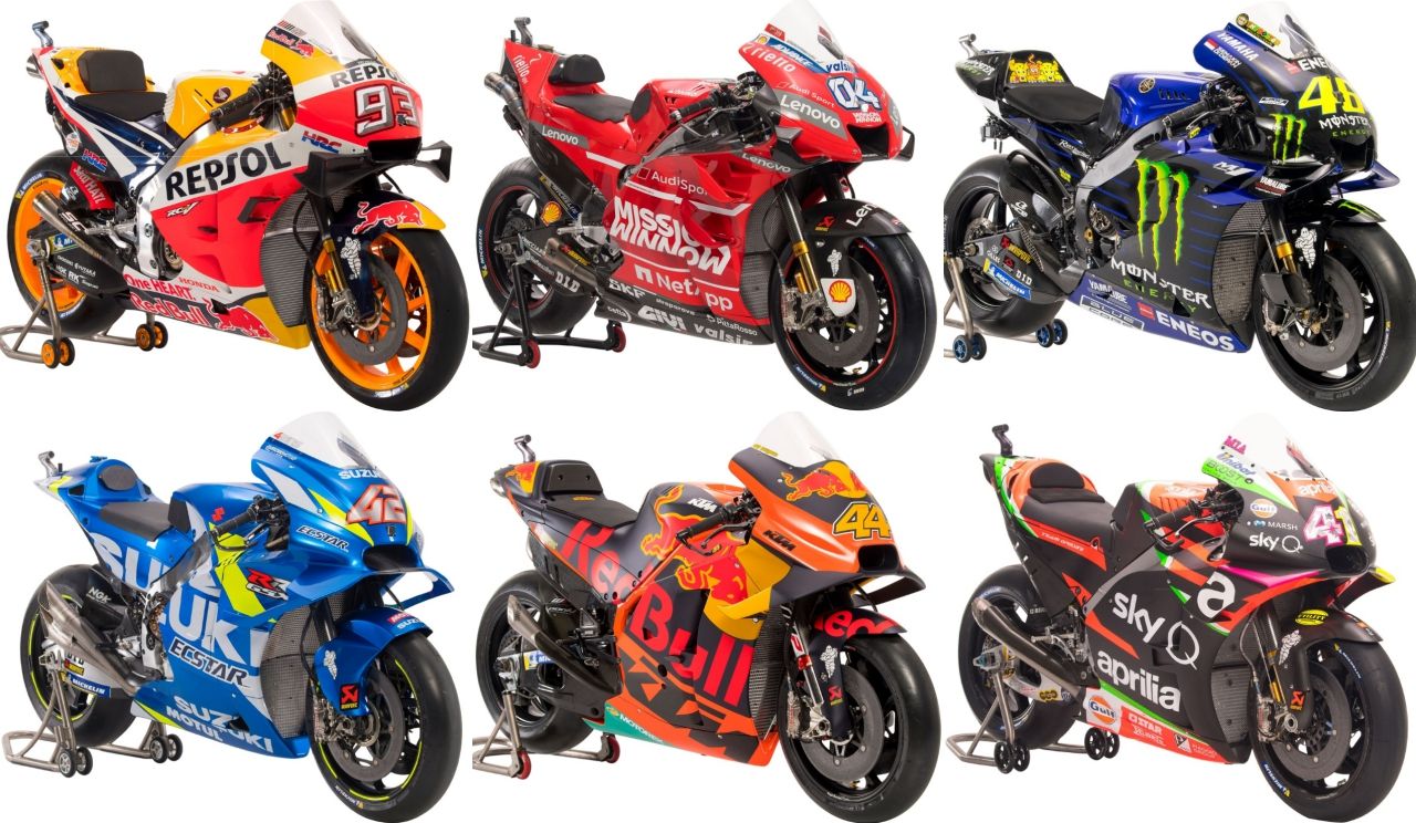 Las 6 motos de MotoGP 2019
