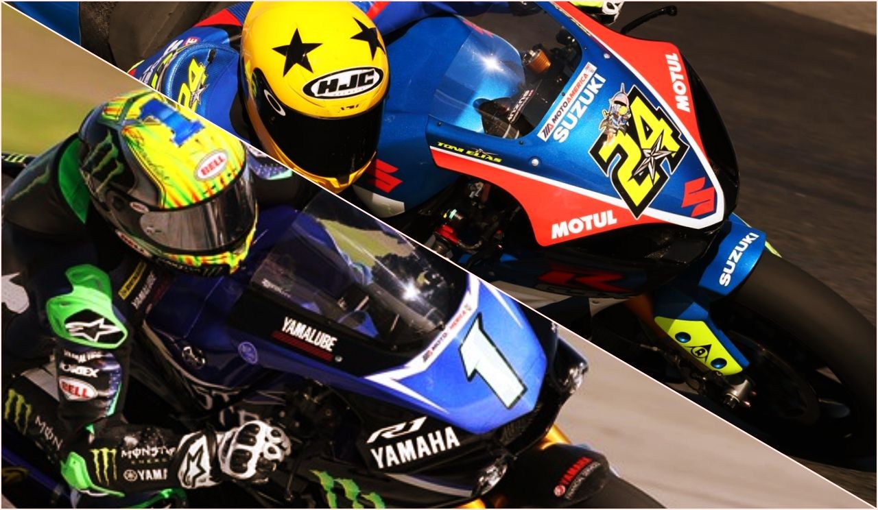 Cameron Beaubier vs Toni Elías (Fotos: MotoAmerica / Suzuki).