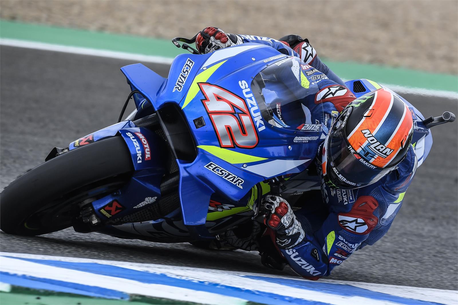 Álex Rins en el Circuito de Jerez.