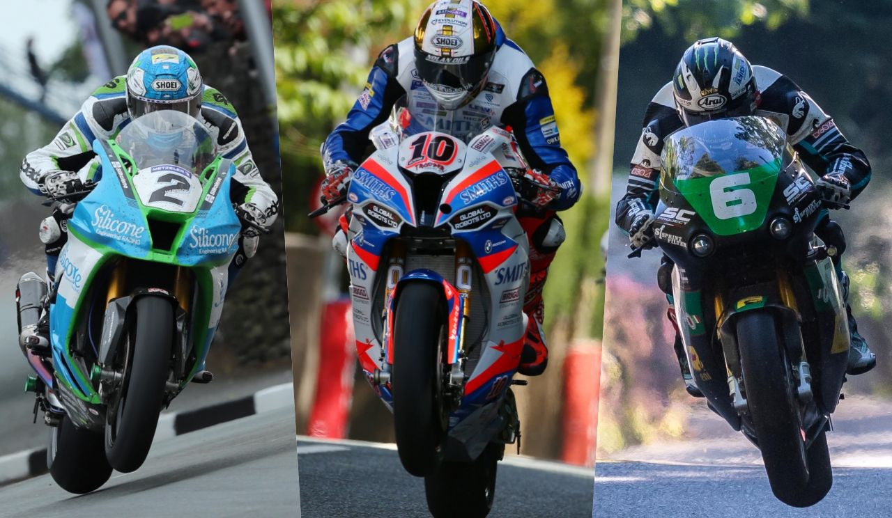 Dean Harrison, Peter Hickman y Michael Dunlop (Fotos: IOMTT / BMW / Paton).