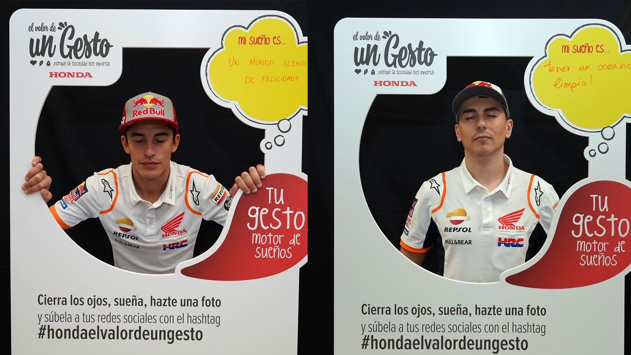 Márquez y Lorenzo apadrinan “El valor de un gesto” de Honda