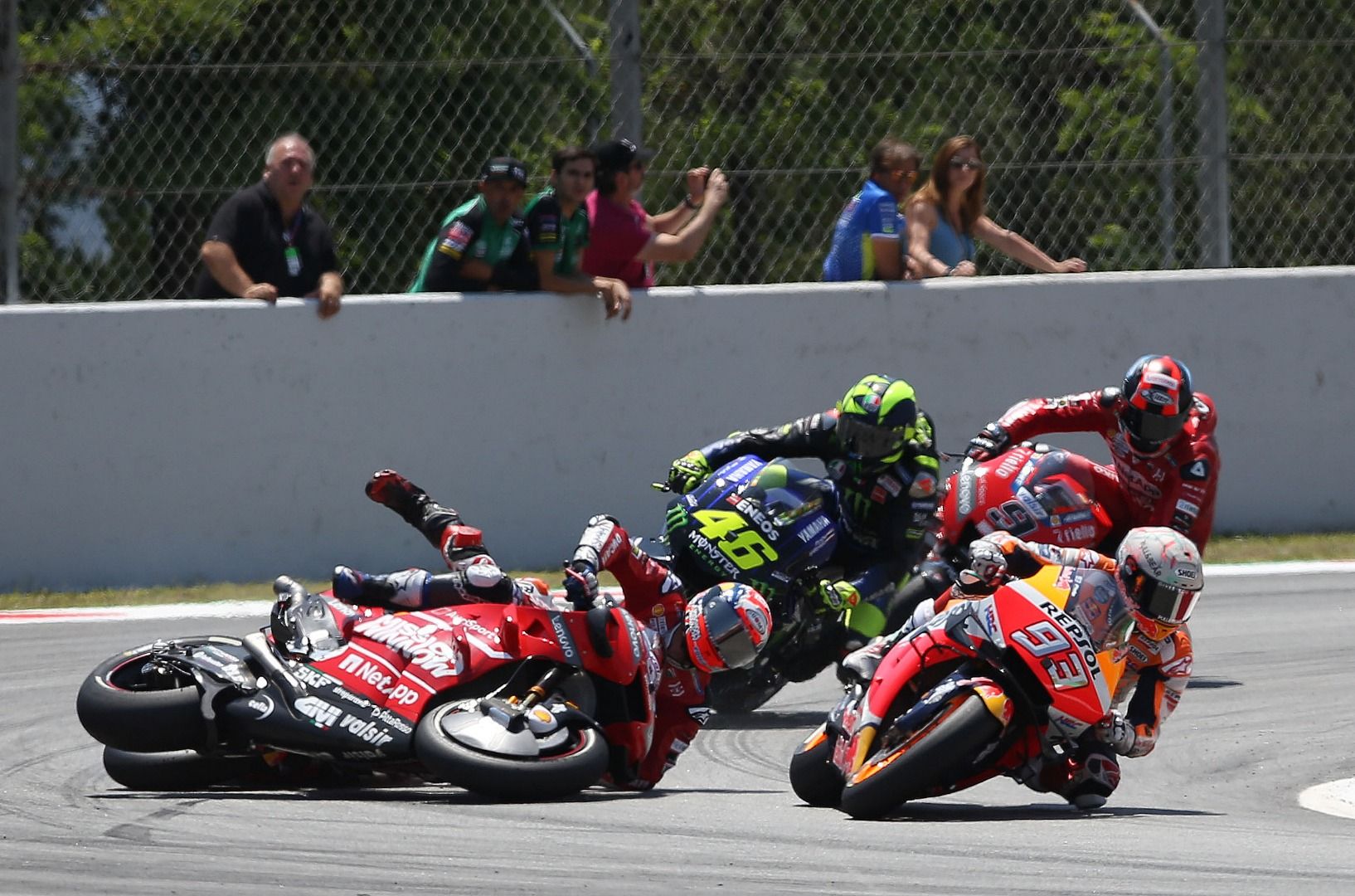 Incidente Jorge Lorenzo - MotoGP Catalunya 2019