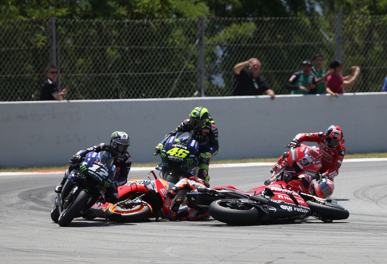 Incidente Jorge Lorenzo - MotoGP Catalunya 2019