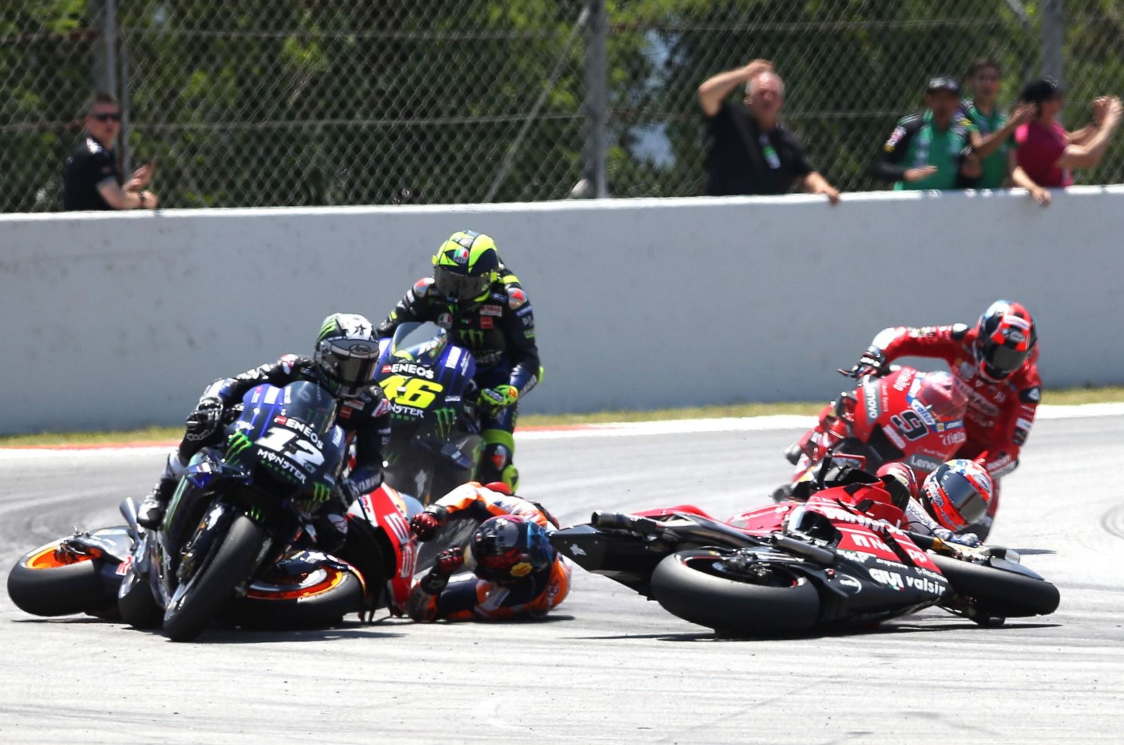 Incidente Jorge Lorenzo - MotoGP Catalunya 2019