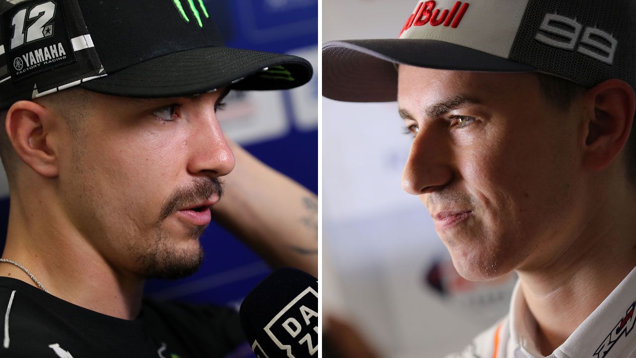 Maverick Viñales no pudo esquivar la moto de Jorge Lorenzo en Montmeló (Foto: Gold & Goose).