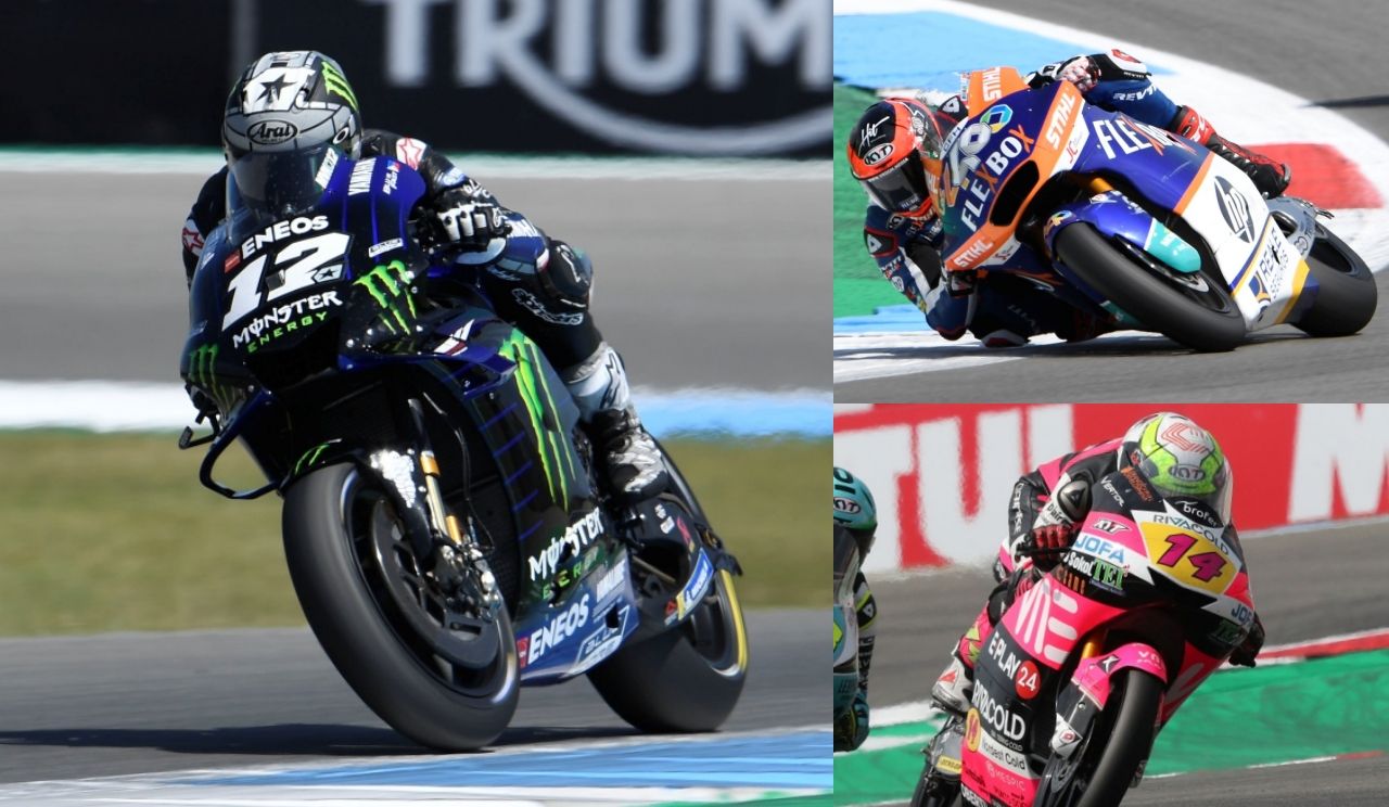 Maverick Viñales, Augusto Fernández y Tony Arbolino, ganadores del TT de Assen 2019 (Fotos: Gold & Goose).