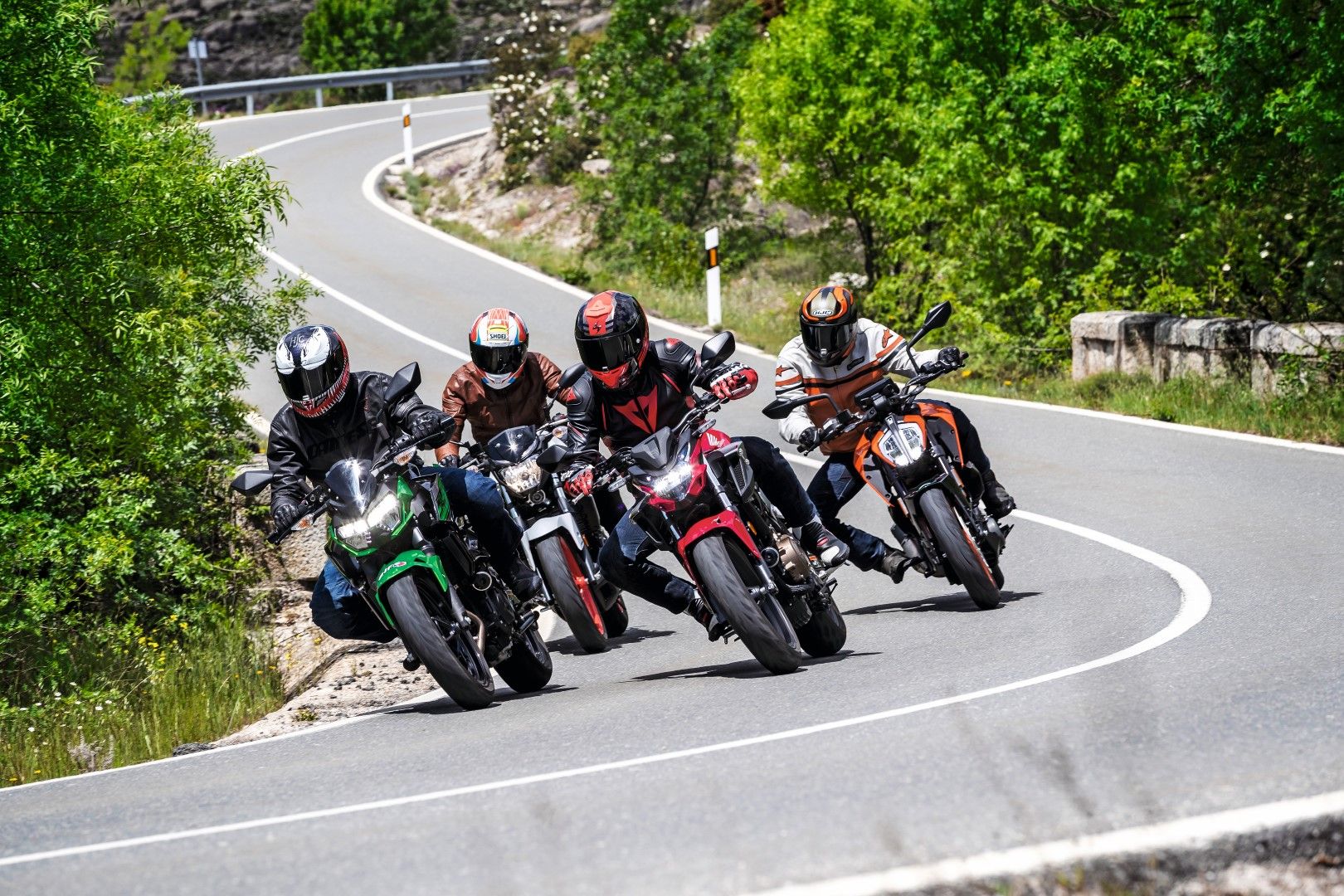 Comparativa Naked A2: Honda CB500F, Kawasaki Z400, KTM 390 Duke, Yamaha MT-03