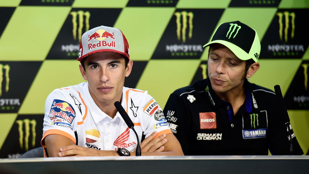 Márquez sobre Rossi: “Si eres capaz de subirte a una moto a 350 km/h es que tienes las ganas y la motivación”