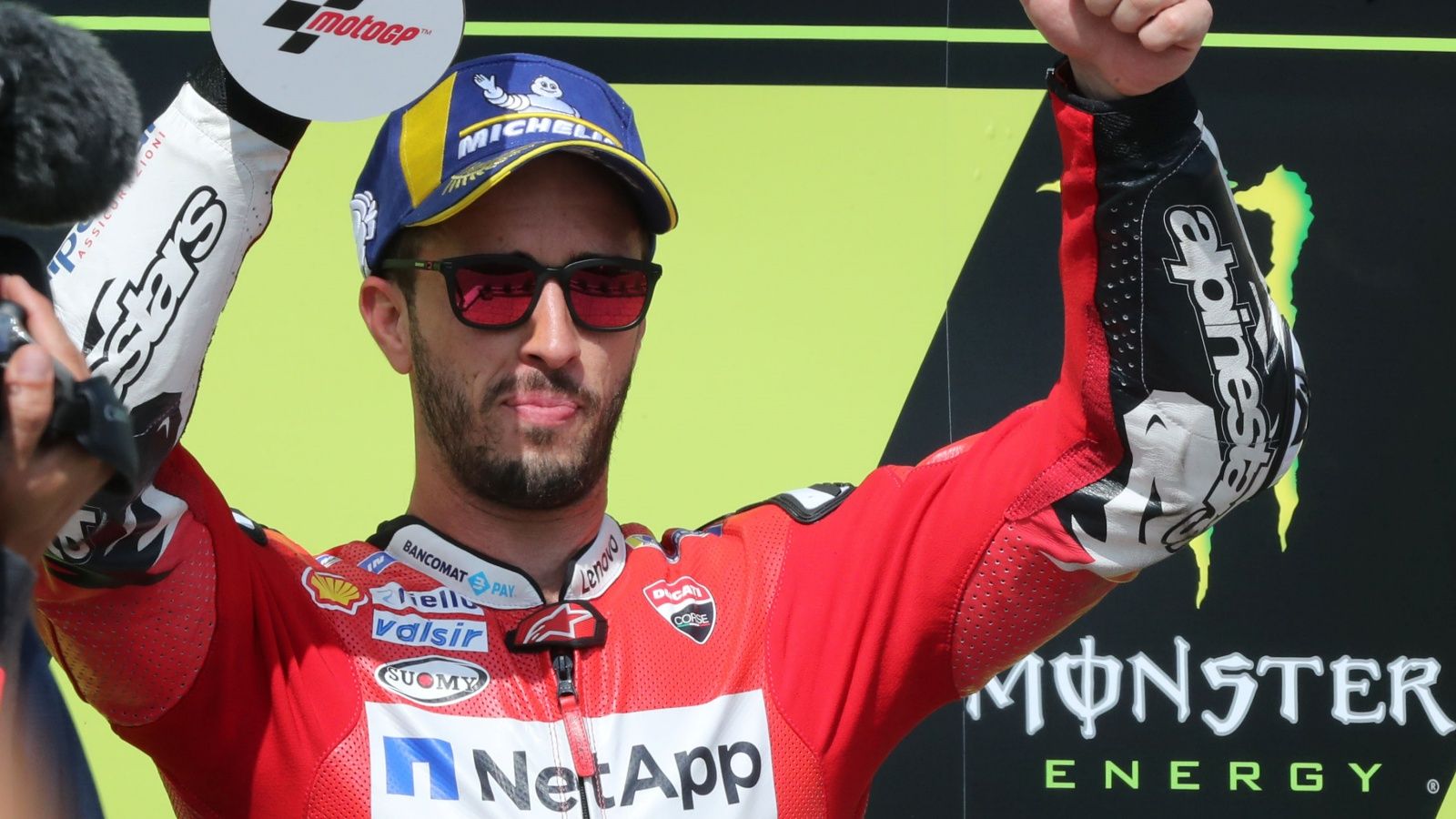 Andrea Dovizioso en el podio de Brno (Foto: Gold & Goose).