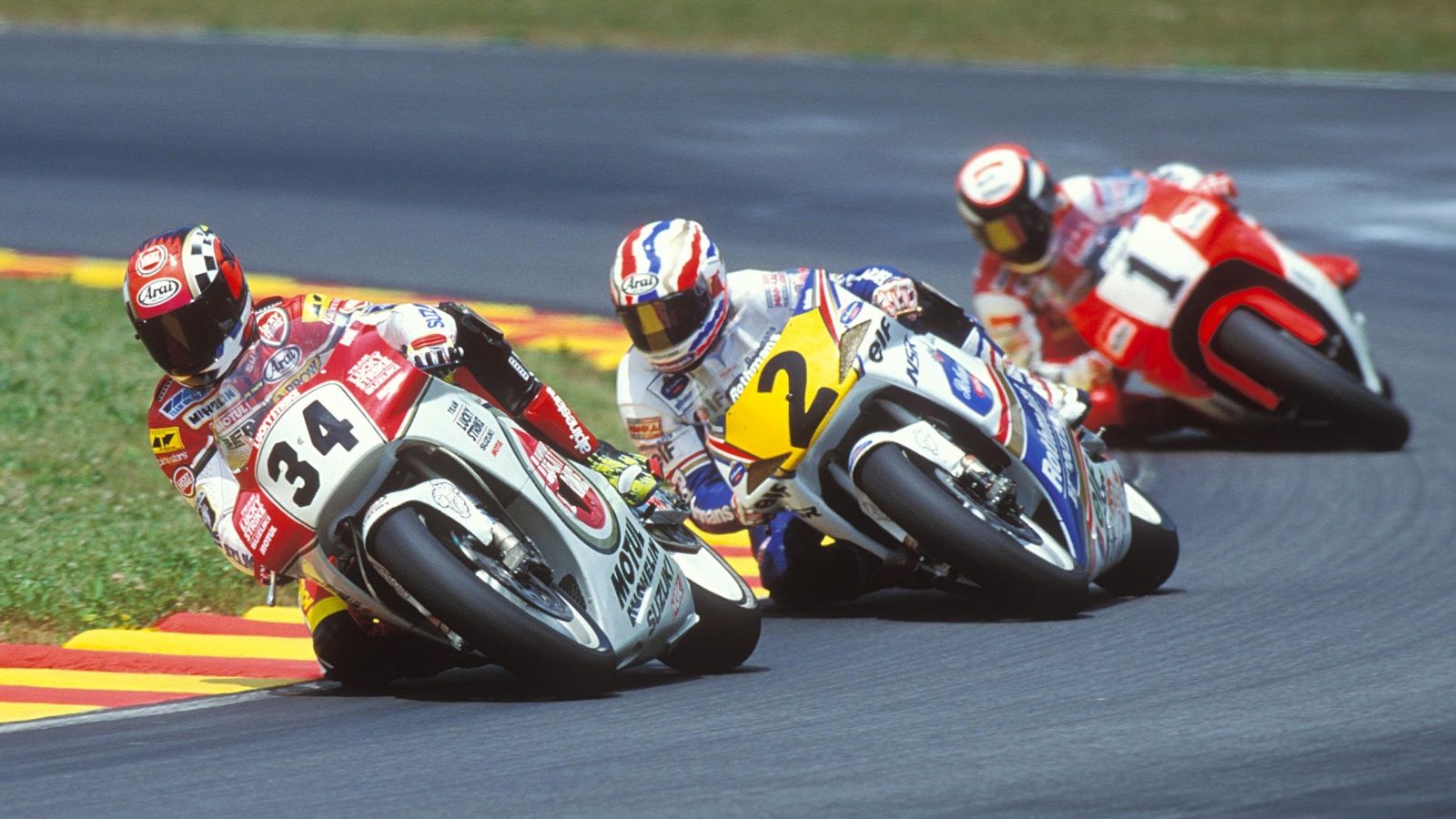 Kevin Schwantz, Mick Doohan y Wayne Rainey