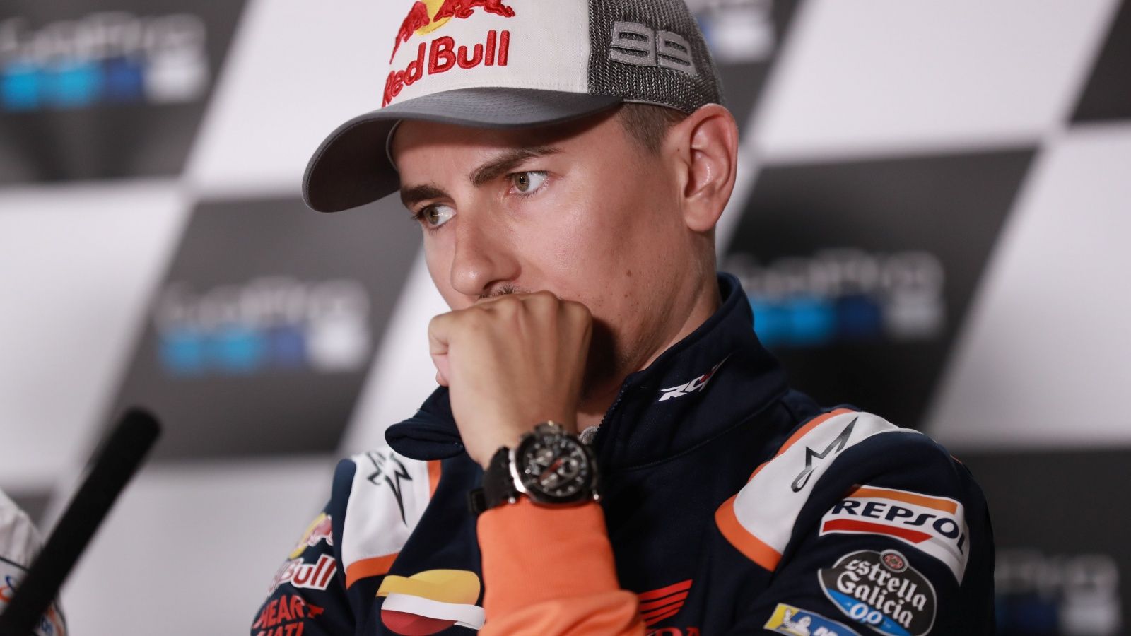 Jorge Lorenzo en la rueda de prense de Silverstone (Foto: Gold & Goose).