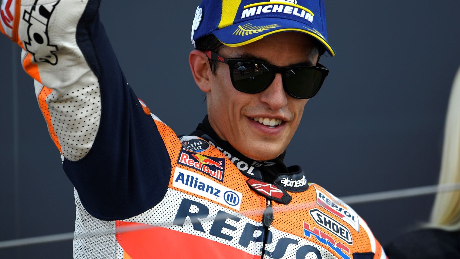 Marc Márquez en el podio de Silverstone (Fotos: Gold & Goose).