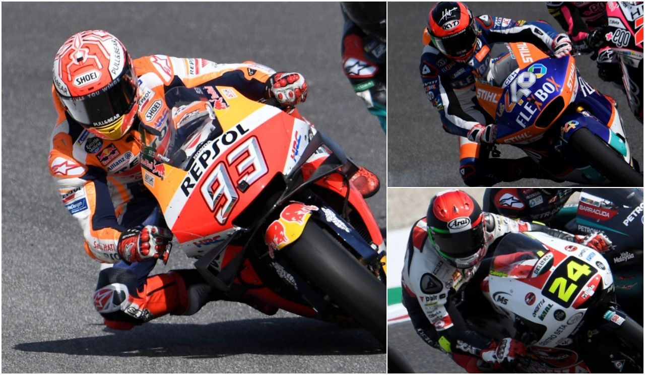 Marc Márquez, Augusto Fernández y Tatsuki Suzuki, los ganadores del GP de San Marino (Fotos: Gold & Goose).
