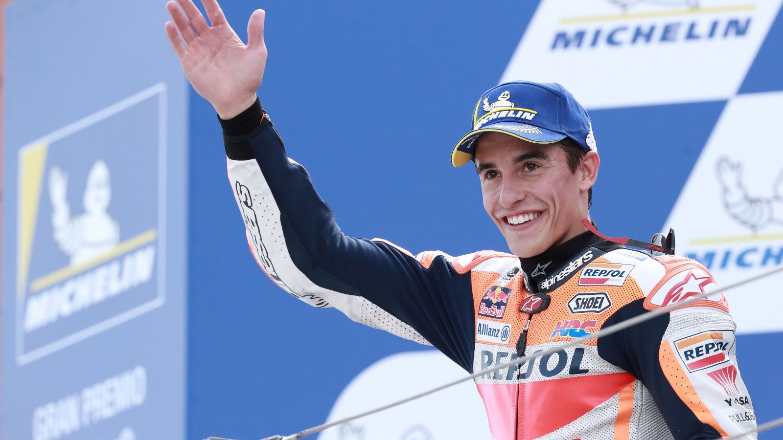 Marc Márquez tras ganar en Aragón (Fotos: Gold & Goose).