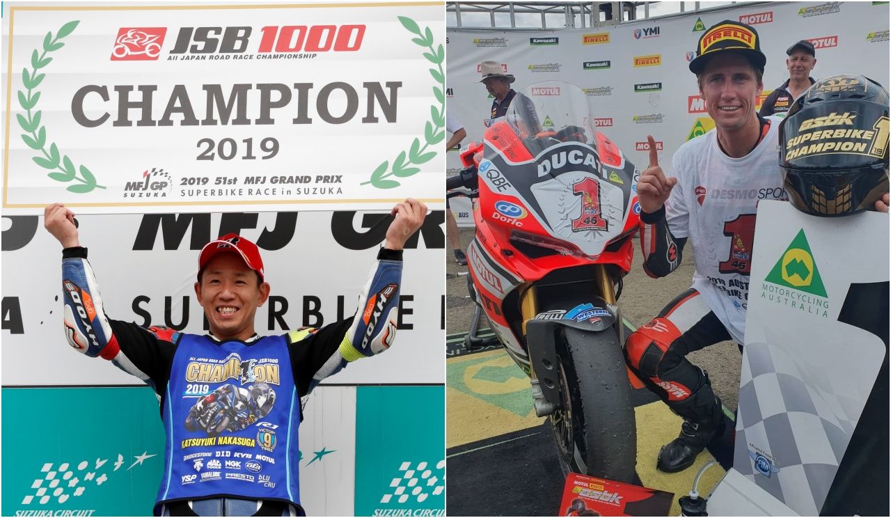 Katsuyuki Nakasuga y Mike Jones (Fotos: Yamaha / Honda / ASBK / ATC).