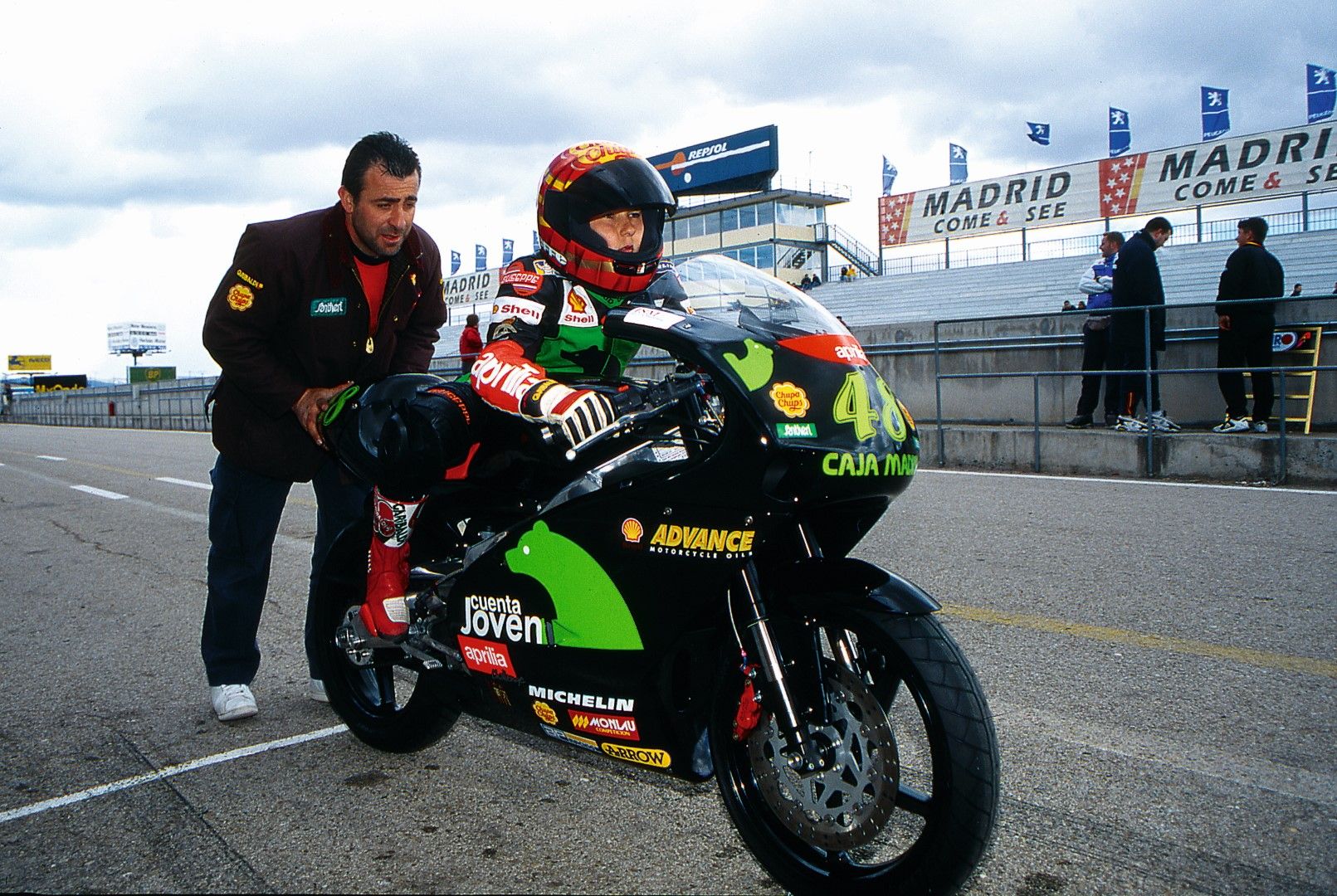 Jorge Lorenzo en su etapa en el Copa Aprilia 50 en 1998.