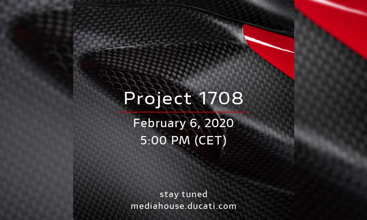 Project 1708, posiblemente la Ducati V4 Superleggera, se presentará el próximo jueves